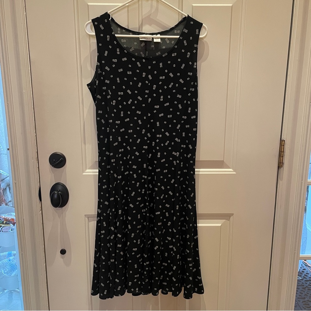 Chico's Black and White Midi Dress